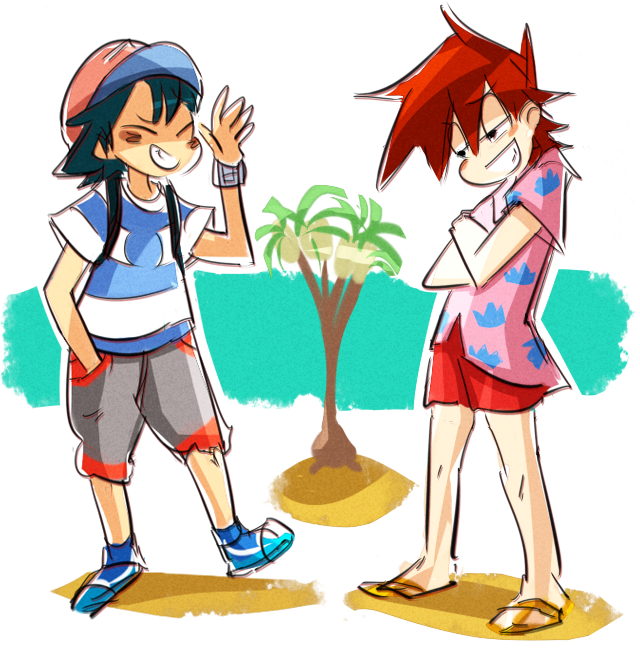 thatdoodlebug: yeah put Gary in the pokemon sun/moon anime with his hawaiian shirt