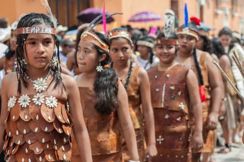 Hondurans in the town of Gracias partake in the annual Chief Lempira Day Festival“The festival