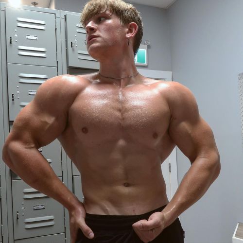 muscleobsessive: Ryeley Palfrey BLEW THE FUCK UP since the last time I posted him. That cute kid is 