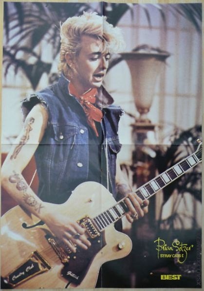 straycatsfangirl:  ♫”’BRIAN SETZER STRAY CATS BEST N°157 AOÛT.1981…☺”’♫