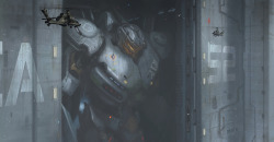 infinitemachine:  Pacific Rim Jaeger concept art by Hugo Martin 