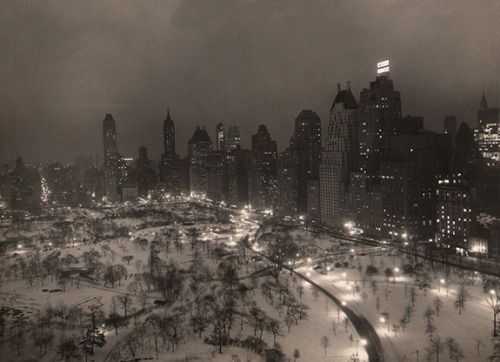 zzzze:Paul J. Woolf Central Park Looking Southeast, c. 1935 - vintage silver print