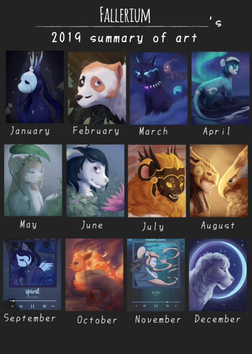 i know i’m a bit late but here is my 2019 art summary ! I feel like I didn’t improve as much as last