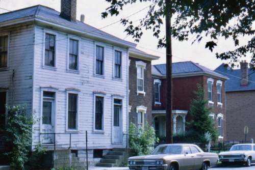 Houses in German Village, Columbus, Ohio, 1969.