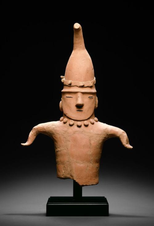 Haniwa.  Head and Torso of a Dancing Figure, 5th-7th century, Japan Earthenware 48.3 x 35 x 15.8 cm 