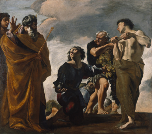 Giovanni Lanfranco (Italian; 1582–1647)Moses and the Messengers from CanaanFrom an ensemble of eight