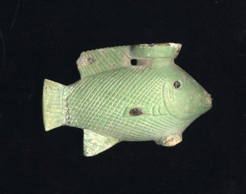 ancientpeoples: Perfume Vase in the shape of a Fish 7th-6th Century BC Archaic Greek (Source: The Br