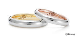 heckyeahdisneymerch:  lilyliqueur:  Enchanted Rose Wedding Bands  Oh, because the roses on the inside aren’t absolutely stunning enough. 