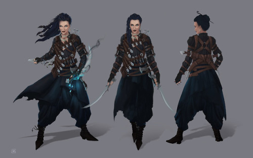 we-are-rogue:  Design Character  Grimalkin Witch Assassin by Anna Kand