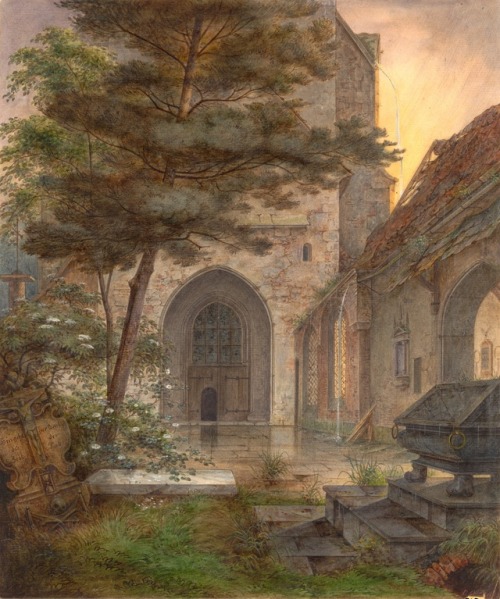 laclefdescoeurs:A Portal of a Church, Ernst Ferdinand Oehme
