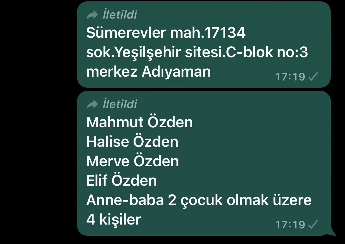 Aileye hala ulasamadik...