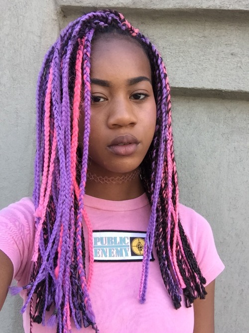 ww3tour:For the anons asking about my braid length, I cut them and dipped ‘em in hot water to seal t