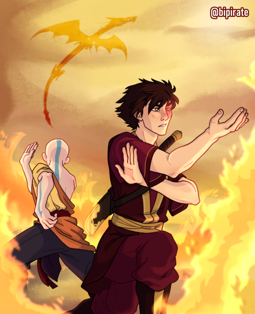 Aang And Zuko For Last Months Patreon Fanart Illustration. Pledge Just $1 To My Patreon To Get Exclusive