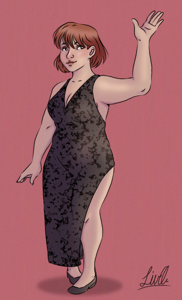 I Decided To Try Drawing A Bigger Body Type, And I Really Like The Result! I Think This OC Turned Out