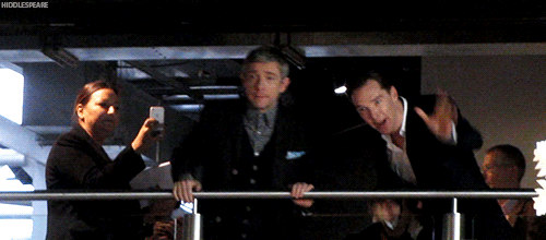 hiddlespeare:Martin and Benedict before the BFI screening