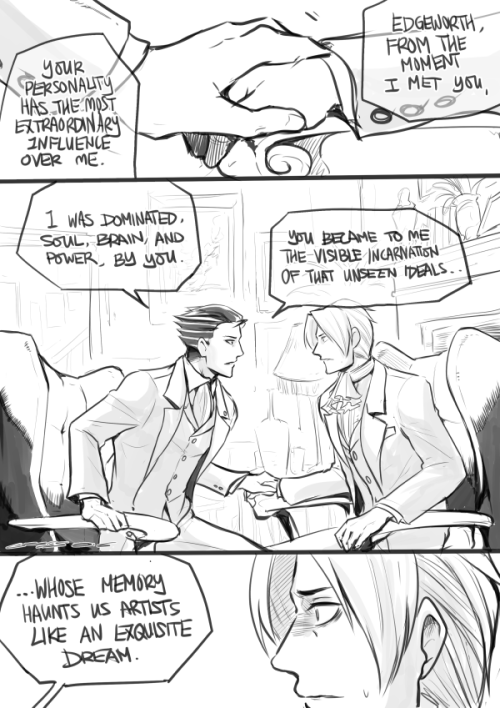 cross-san: And here’s to @malafilia on a confession scene on a Dorian Gray AU! Holy bugger Bas