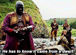 What about the dwarf? Worthless. Cut his throat. And then chop off his cock. We’ll