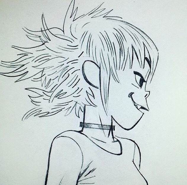 gorillaznorthamerica:  Noodle - via Jamie Hewlett (August 2016)