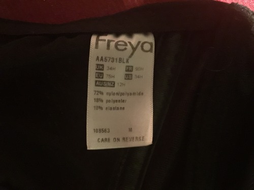 My wife’s bra and bra size…blessed man I am!