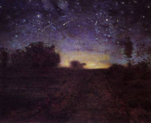 La Nuit étoilée, The Starry Night   -   Jean-François Millet , 1850-65 French, (1814–1875) Oil on ca