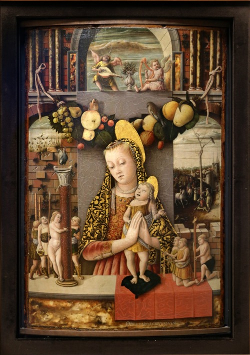 alaspoorwallace:Carlo Crivelli (Italian, 1430? - 1495), Madonna della Passione, about 1460. Tempera and gold on panel, 71 x 48 cm; Museo di Castelvecchio, Verona