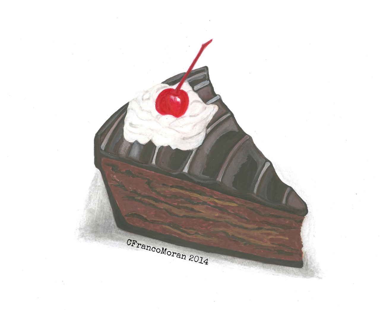 carolsatelier:  Freshly “baked” today: “Triple chocolate cheesecake”.  In