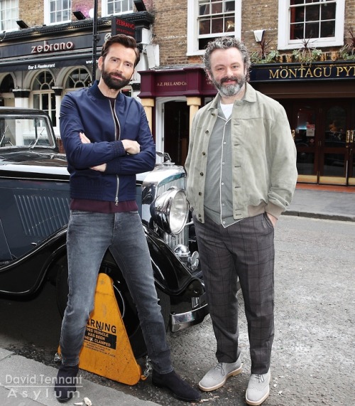 mizgnomer:David Tennant and Michael Sheen (The Celestial Odd Couple) Promotion for Good Omens - Part