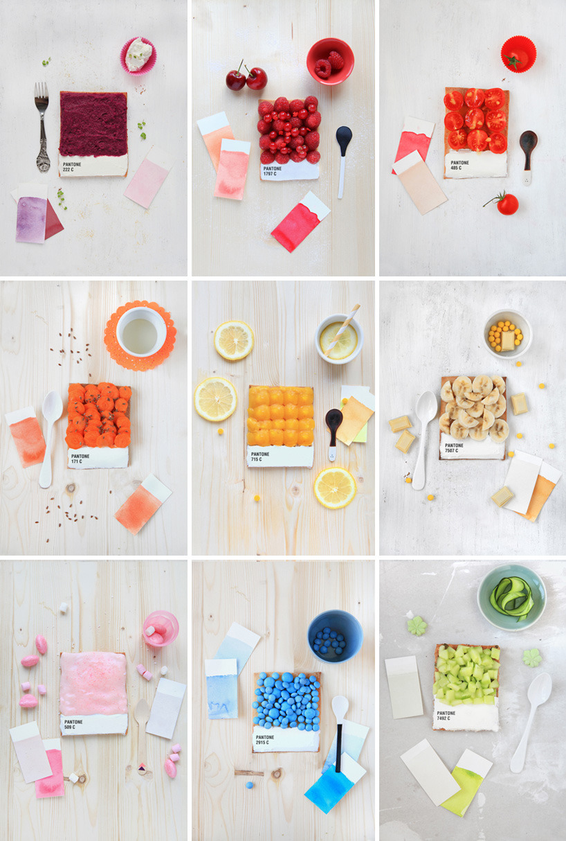 Pantone food by emilie de griottes