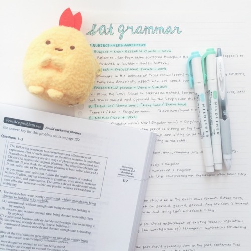 SAT grammar notes! ft. Sumikko Gurashi  Finally posted after a really long time… School has been ver