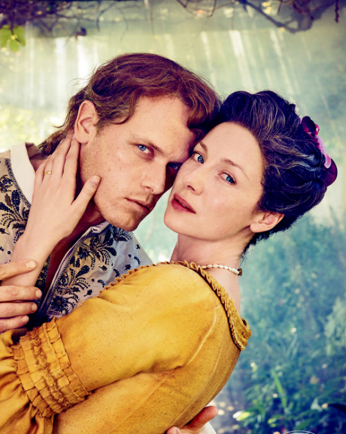 jamieclaire:Sam Heughan and Caitriona Balfe as Jamie and Claire Fraser for Entertainment Weekly, Nov