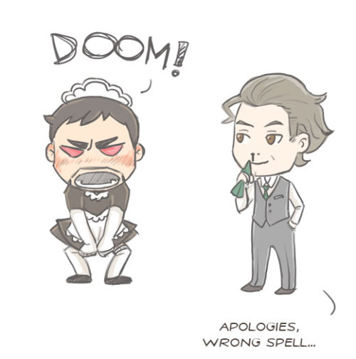 lmao, professor!doom au that no one needed + messing with tony