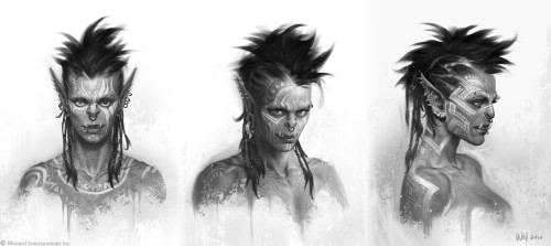korkrunchcereal:Garona Halforcen concept art from the Warcraft Movie. Would love the hairstyles/expr