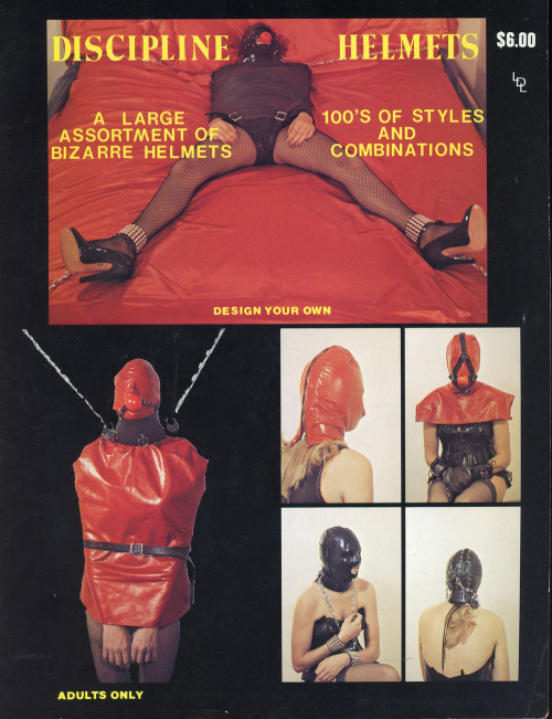 historyofbdsm: Discipline Helmets: Number One (May 1978). Centurian, First printing, 1978, paperback