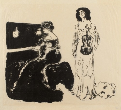 Violin RecitalEdvard Munch (Norwegian; 1863–1944)1903Lithograph on paperGöteborgs Konstmuseum, Gothe