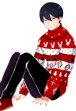 haruuuka:  sweater weather ^__^ 
