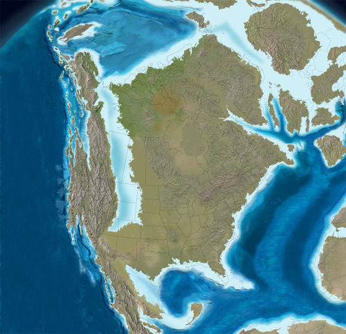 officialunitedstates:mapsontheweb:North America 100 million years ago.this is fake we didn’t have sa