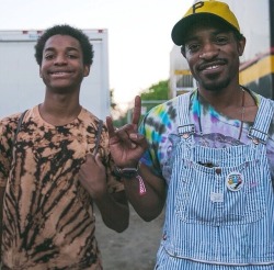 nnekbone:  Andre Benjamin 3000 and his 16 year old son (with Erykah Badu), Seven Sirius Benjamin All grown up… 