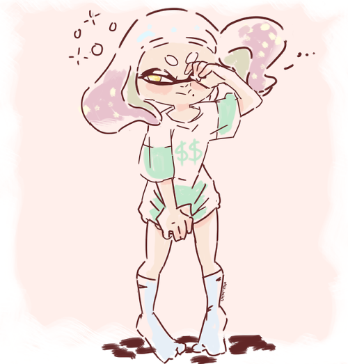 selesketch:Sleepy Squid (and Octoling!)