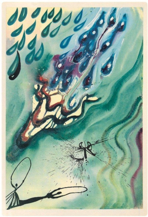 wtxch:Salvador Dalí’s illustration for Alice In Wonderland,1969.