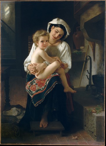 met-european-paintings:Young Mother Gazing at Her Child by William Bouguereau, European PaintingsBeq