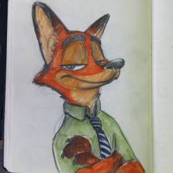 Taranduke:  Go Seeeeee Ittt #Sketch #Sketchbook #Color #Marker #Zootopia #Nickwilde