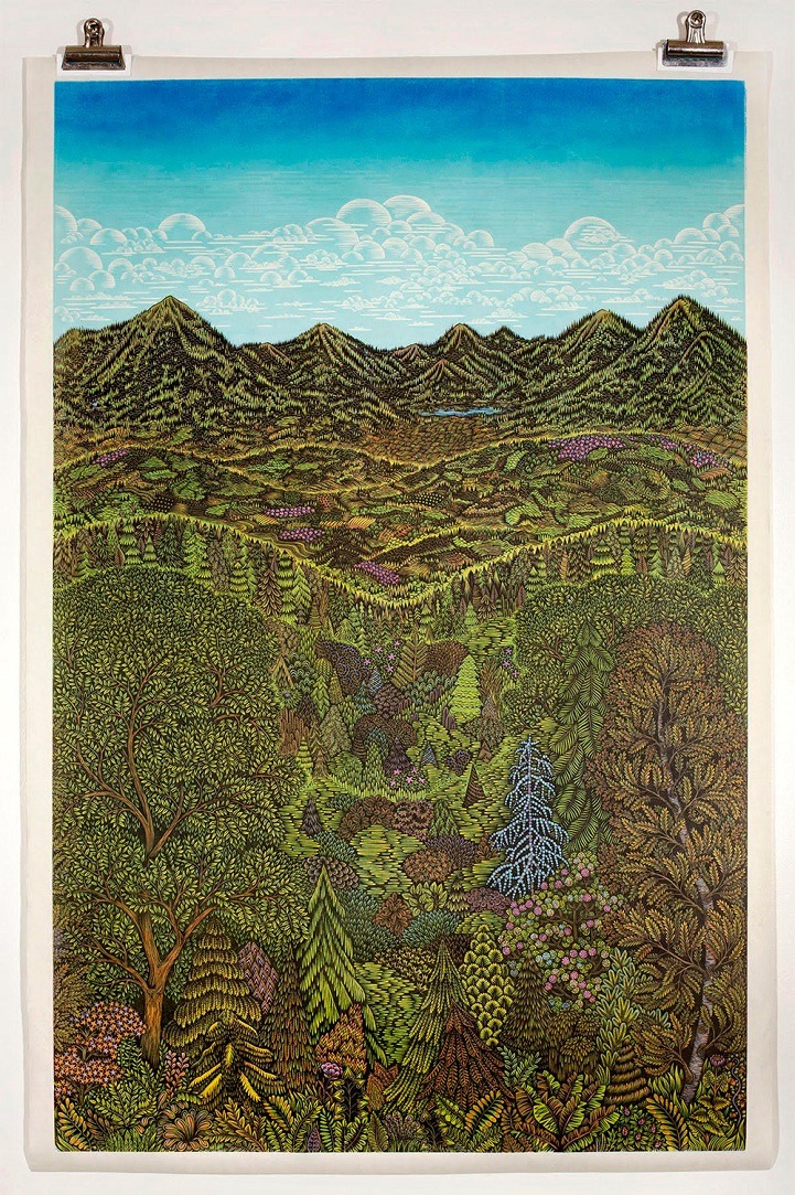 mymodernmet:  Extremely Detailed Woodcut Print Completed After 3 Years of Meticulous