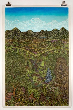 mymodernmet:  Extremely Detailed Woodcut Print Completed After 3 Years of Meticulous Hand-Carving 