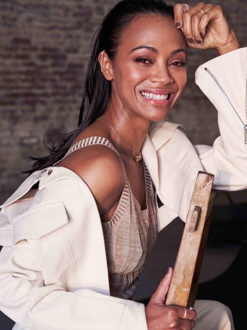 flawlessbeautyqueens:Zoe Saldana photographed by Hudson Taylor for WhoWhatWear (2019)
