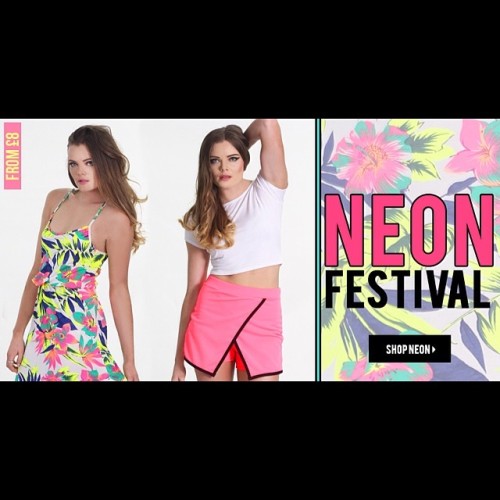 Get the festival look - neon style! Our new collection of neon pieces is now live! #neon #festival #