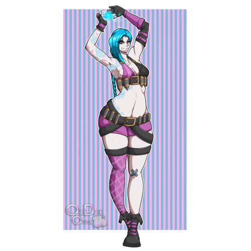 oki-doki-oppai:  I drew Jinx from League of Legends, hope you all like it :’DLike my work? feel free to follow me! :’D