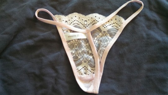 Sex Resizing too-small G-string panties pictures