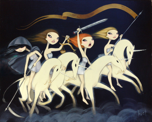 “The Four Unicorns of the Apocalypse" by Krista Huot www.kristahuot.com