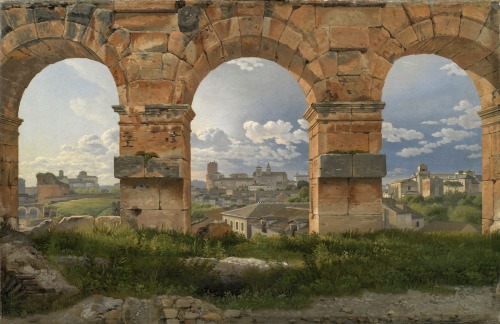 vcrfl: Christoffer Wilhelm Eckersberg:  View through Three of the North-Western Arches of the T