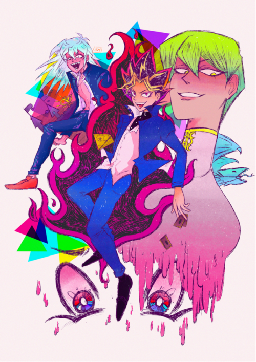princetamago: A yugioh season 0 print for Dublin ComicCon at the end of this month! I went ham with 